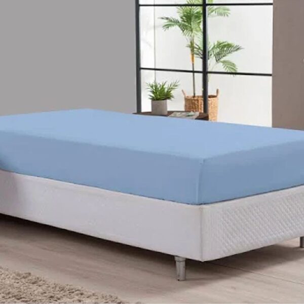 Lencol Avulso com Elastico Casal 200 Fios Branco Misto Algodao - Enxoval Hotel Proficione