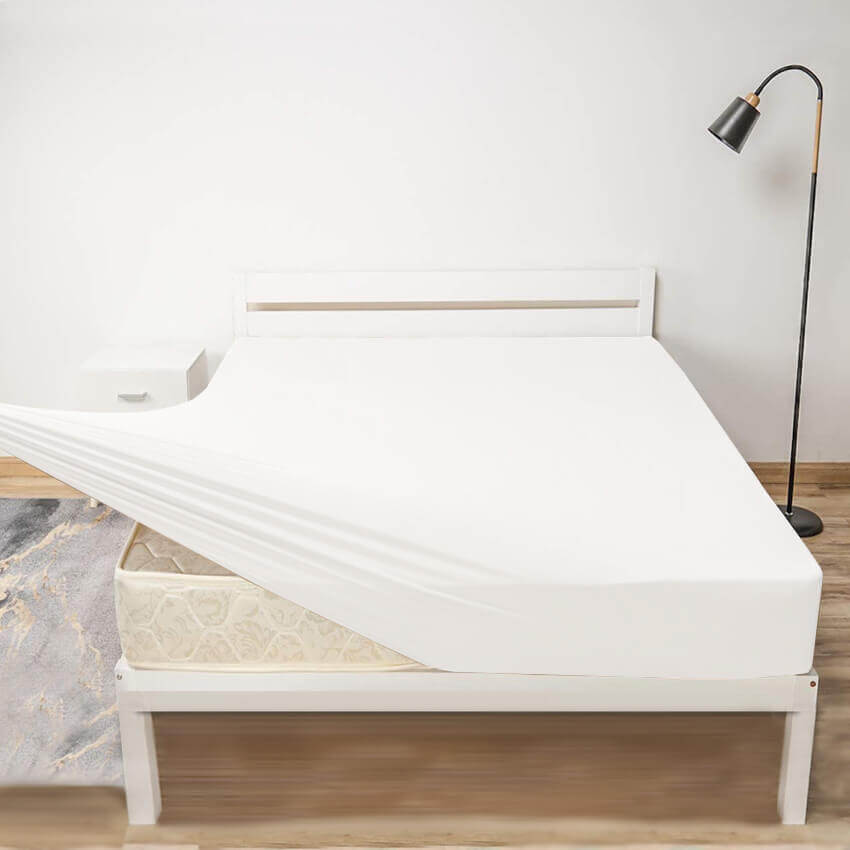Lençol Casal com Elástico Malha 160g 100% Algodão Avulso Branco